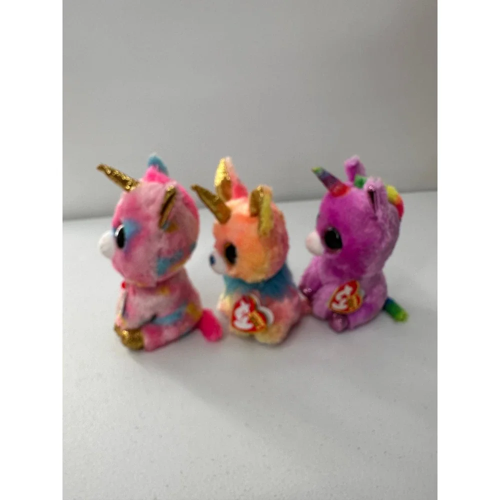 Ty Beanie Boos Plush Fantasia Yips Rosette Unicorn Chihuahua 6in Lot 3 Kids Toy